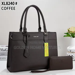 Women's Large Leather Laptop Tote Bag Set with Wallet