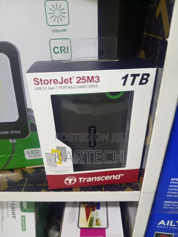Transcend StoreJet 1TB USB 3.0 External HDD - 1