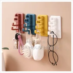 4-Way Adhesive Hooks (Set of 4)