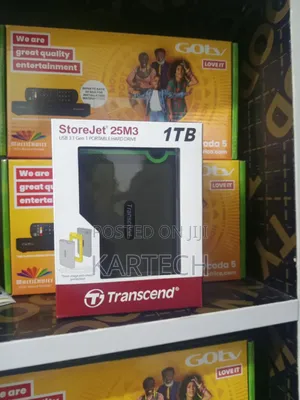 Transcend 1TB Portable External HDD - High-Speed USB 3.0