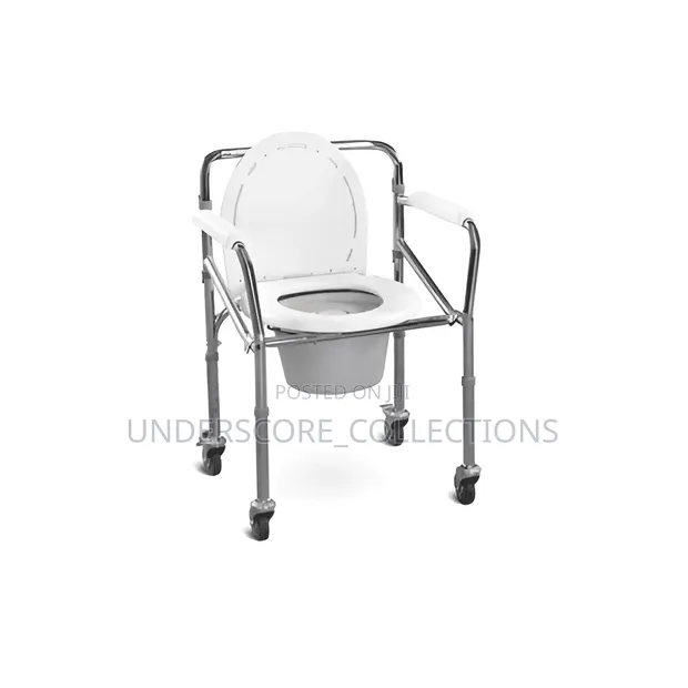 Foldable Commode Chair with Wheels (FS696) - 1