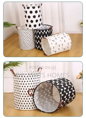 Foldable Cotton Linen Laundry Basket