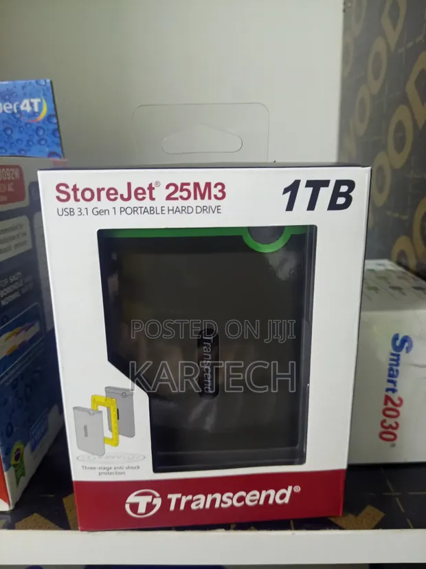 Transcend 1TB External Hard Drive Portable - 1