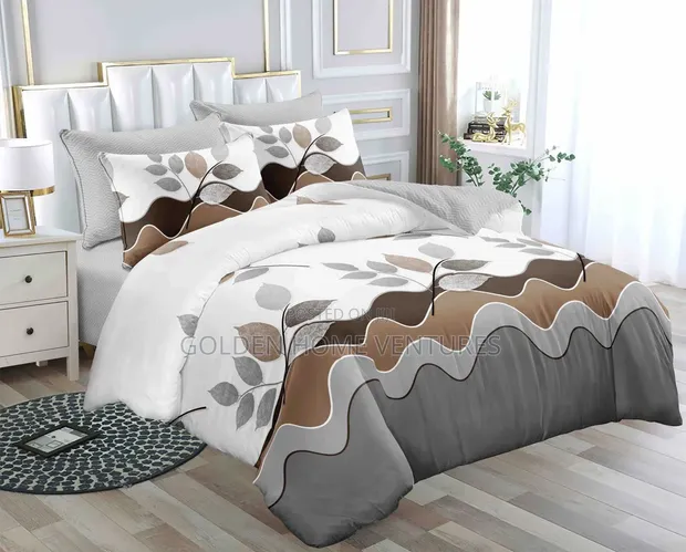 4 PCS Warm Border Binding Duvet Set 6x7 Ft - 1