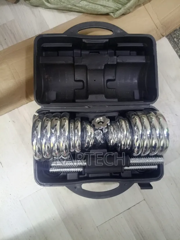 30KG Chrome-Plated Adjustable Dumbbells - 1