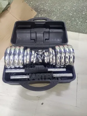 30KG Adjustable Dumbbell Set - Chrome Finish