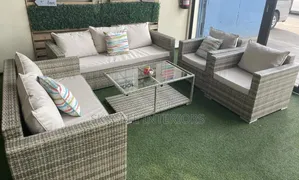 Elegant 7-Seater Rattan Sofa