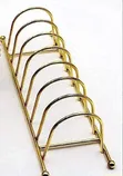 Metallic Gold 7 Slot Plate Holder Dish Drying Organizer - 4