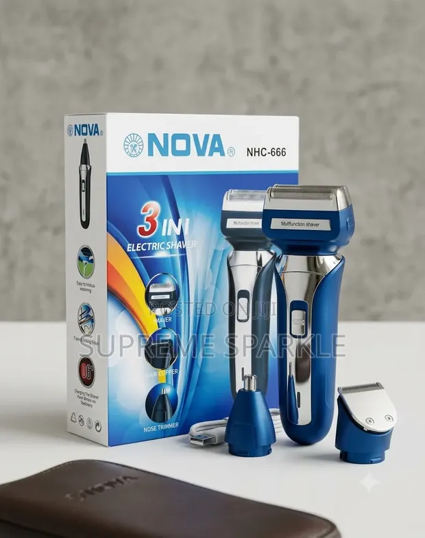 Nova NHC-666 3-in-1 Kinyozi cha Umeme na Kipunguza Nywele - 1