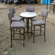 Luxury Modern Bar Chairs and Table Set - 1