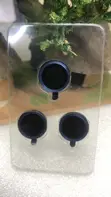 Kinga ya Lensi ya iPhone 17 Pro Max - Seti ya Vipande 3 (Bluu) - 1