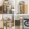 Slim Waterproof Bathroom Storage Cabinet Organizer Trolley - 4