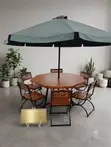 RoyalCraft 6-Seater Hardwood Garden Suite na Mwavuli - 2