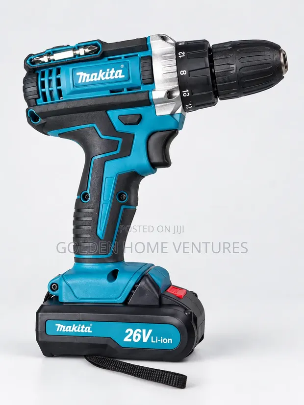 Rechargeable Cordless Impact Drill Set with 2 Batteries - 1
