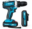 Rechargeable Cordless Impact Drill Set with 2 Batteries - 2