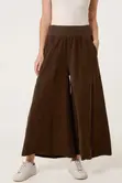 Ladies Palazzo Trousers - Brown - 1