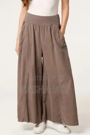 Ladies Palazzo Trousers - Brown