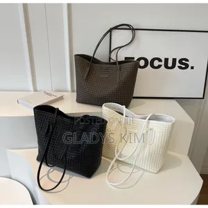 Woven Leather Tote Bag
