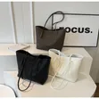 Woven Leather Tote Bag - 1