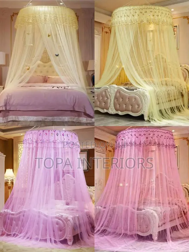 Ringed Canopy Mosquito Net - Queen Size - 1