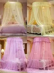 Ringed Canopy Mosquito Net - Queen Size - 1