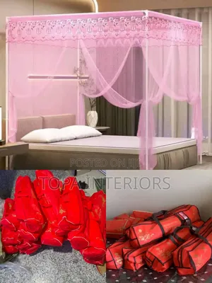 Neti ya Kitanda ya Canopy yenye Viwiko Vinne