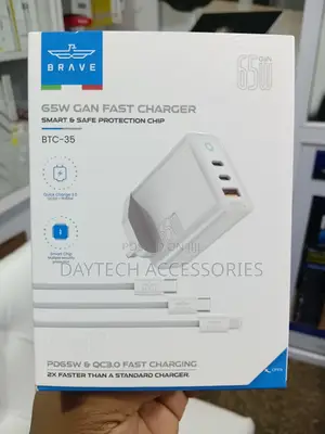 Brave 65W GaN Fast Charger na Cables