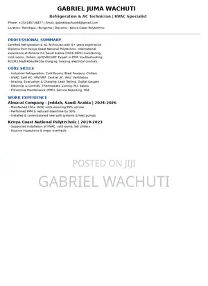 Refrigeration & Air Conditioning Technician