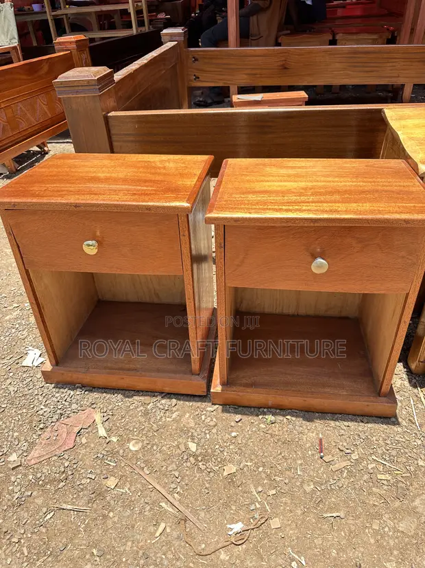 RoyalCraft Meza za Kitanda za Mahogany Imara (Jozi) - 1