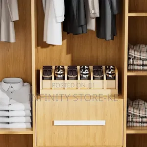 Premium Bamboo Belt Organizer