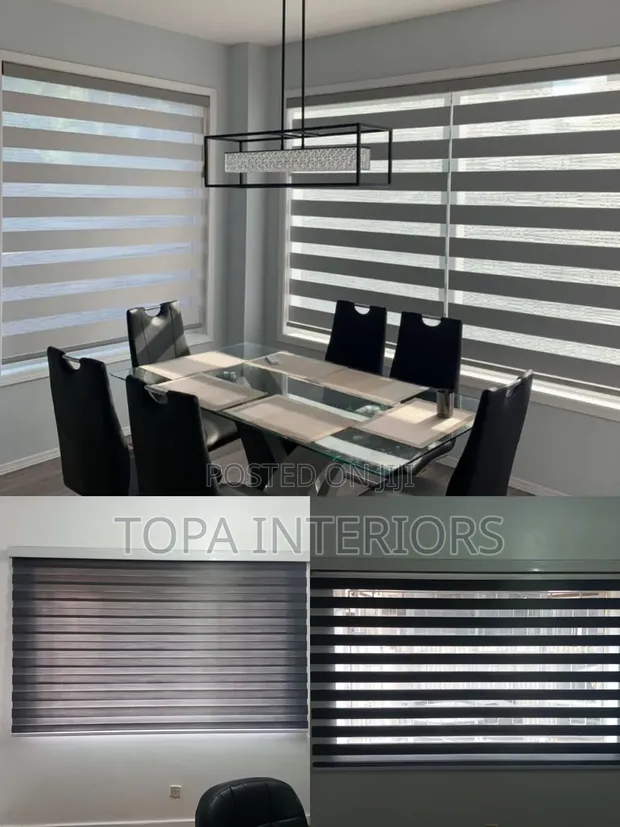 Zebra Roller Window Blinds (Vipande Viwili) - 1
