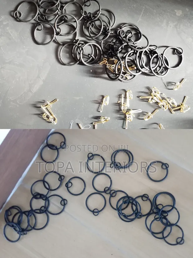 Black Curtain Rings (Set of 10) - 1