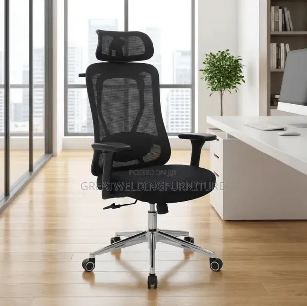 Quality Black High Back Orthopedic Office Chair - 1