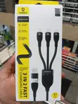 Baseus Flash Series 2 Kebo ya Kuchaji Haraka 3-in-1 (100W, 1.2m) - 3