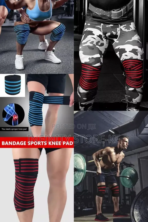 Jozi ya Knee Wraps - Usaidizi wa Gym & Weightlifting - 1