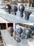 Locally Made Curtain Rod Finials - Flower Design - 1