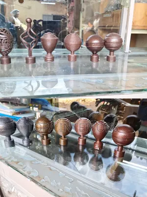 Locally Made Curtain Rod Finials - Flower Design