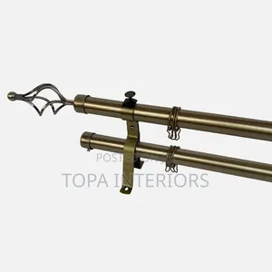 2m Double Adjustable Curtain Rods