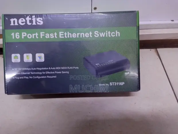 Netis 16-Port Fast Ethernet Switch ST3116P - 1