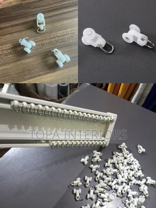 2-Wheel Plastic Curtain Runners (Gliders) - 1
