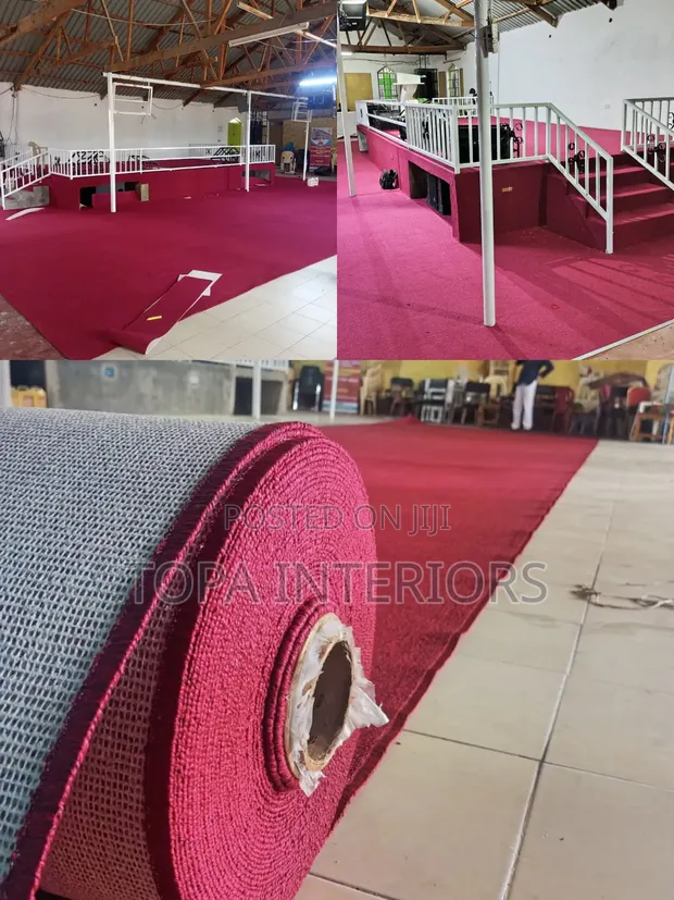 Decorative Church Altar Floor Carpet Installation - 1