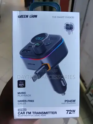 Green Lion GFM-2 Car FM Transmitter 72W Fast Charger