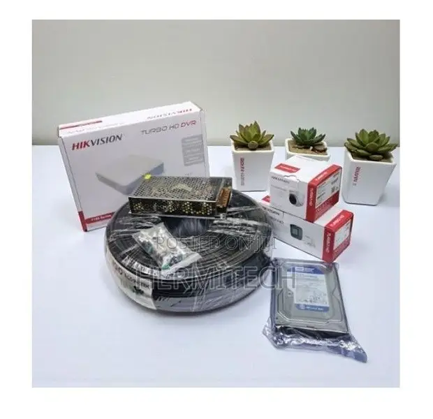 Hikvision 4 Channel Smart Hybrid CCTV Kit na Remote Viewing - 1