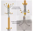 Stainless Steel Standing Coat Rack - 16 Hooks - 1