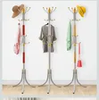 Stainless Steel Standing Coat Rack - 16 Hooks - 2