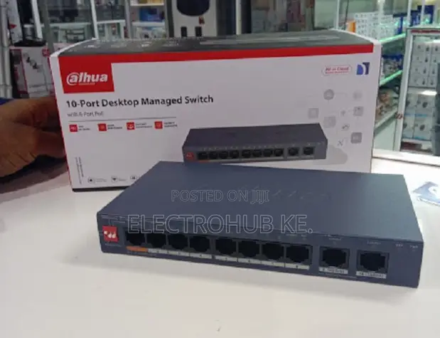 Dahua 10-Port Managed Switch (8 Ethernet + 2 Uplink) - 1