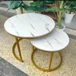 Coffee Table with Marble Effect - 1