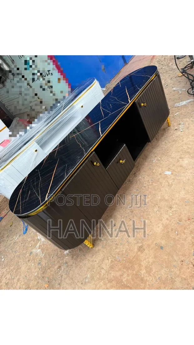 Executive TV Stand with Marble Top - 1