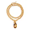 Necklace za Hoop za Leopard Zinazotenganishwa 2-kwa-1 - 1