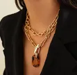 Necklace za Hoop za Leopard Zinazotenganishwa 2-kwa-1 - 2